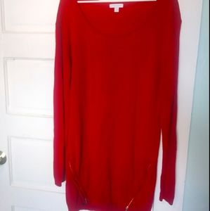 New York & Company Red Sweater Dress